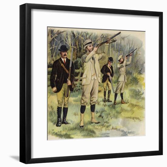 King George V as Prince of Wales, Shooting at Sandringham-Henry Payne-Framed Giclee Print