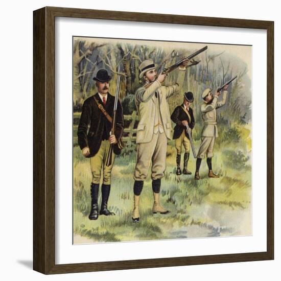 King George V as Prince of Wales, Shooting at Sandringham-Henry Payne-Framed Giclee Print