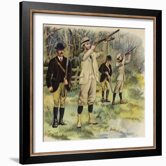 King George V as Prince of Wales, Shooting at Sandringham-Henry Payne-Framed Giclee Print