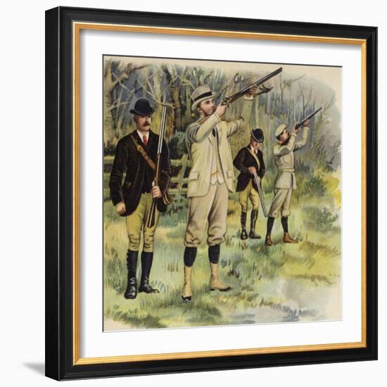 King George V as Prince of Wales, Shooting at Sandringham-Henry Payne-Framed Giclee Print