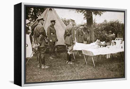 King George V conversing with wounded officers, France, World War I, 1916-Unknown-Framed Premier Image Canvas