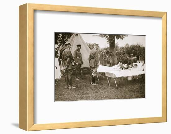 King George V conversing with wounded officers, France, World War I, 1916-Unknown-Framed Photographic Print