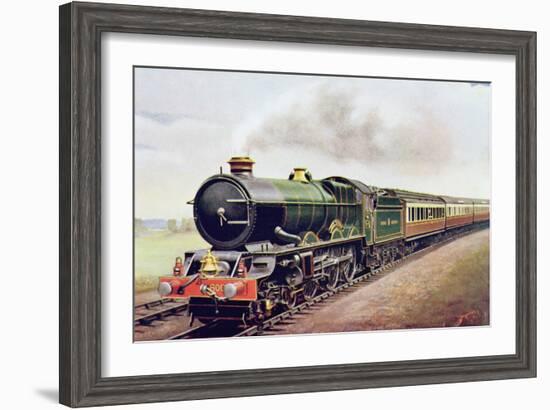 'King George V' of the G.W.R Cornish Railway Express, Illustration from 'The Wonder Book of…-English School-Framed Giclee Print