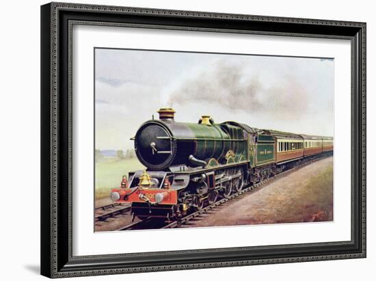 'King George V' of the G.W.R Cornish Railway Express, Illustration from 'The Wonder Book of…-English School-Framed Giclee Print