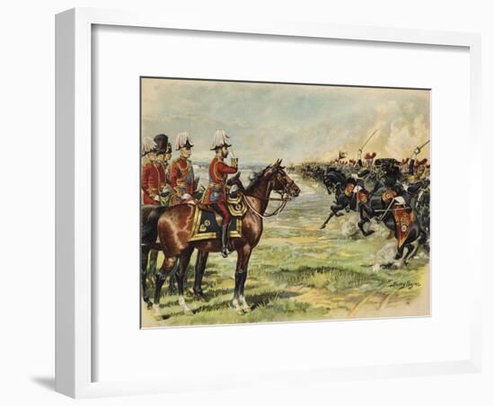 King George V Reviewing His Troops at Aldershot-Henry Payne-Framed Giclee Print