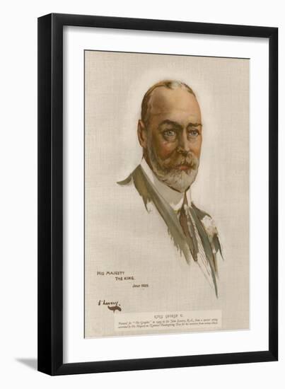 King George V-Sir John Lavery-Framed Art Print