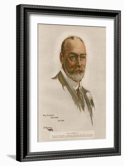 King George V-Sir John Lavery-Framed Art Print