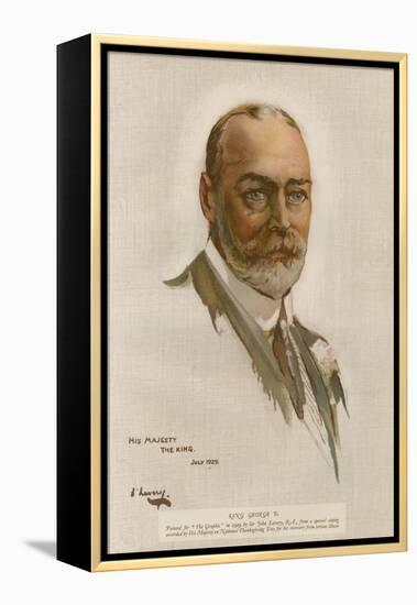 King George V-Sir John Lavery-Framed Stretched Canvas