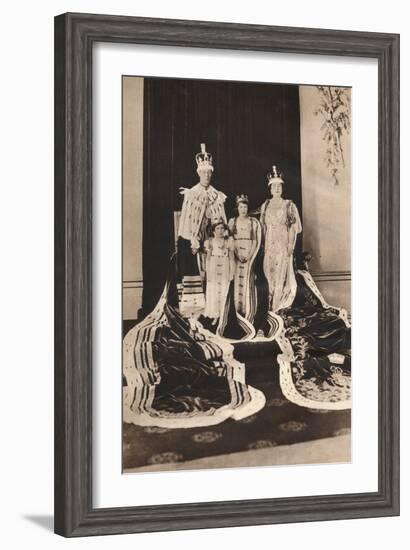 King George Vi and Queen Elizabeth on their Coronation Day, 1937-null-Framed Photographic Print