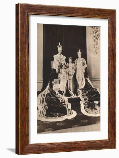 King George Vi and Queen Elizabeth on their Coronation Day, 1937-null-Framed Photographic Print