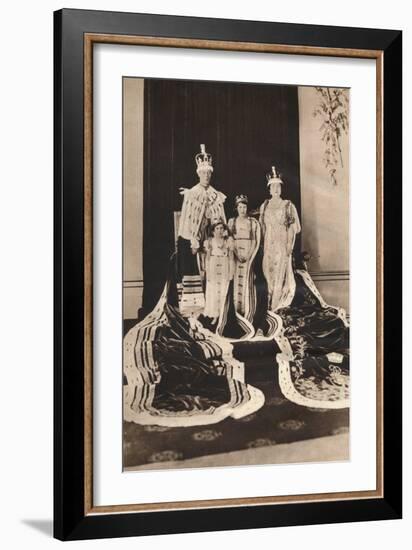 King George Vi and Queen Elizabeth on their Coronation Day, 1937-null-Framed Photographic Print