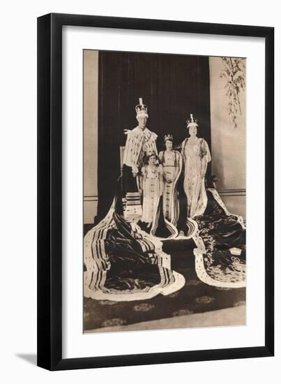 King George Vi and Queen Elizabeth on their Coronation Day, 1937-null-Framed Photographic Print