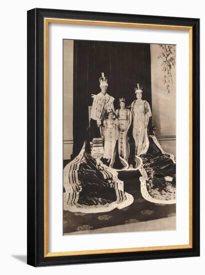 King George Vi and Queen Elizabeth on their Coronation Day, 1937-null-Framed Photographic Print