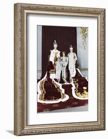 'King George VI and Queen Elizabeth on their Coronation Day', 1937-Unknown-Framed Photographic Print