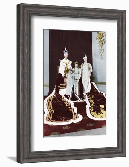 'King George VI and Queen Elizabeth on their Coronation Day', 1937-Unknown-Framed Photographic Print