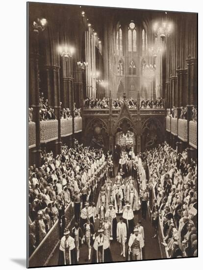 King George Vis Coronation Procession, Westminster Abbey, 1937-null-Mounted Photographic Print