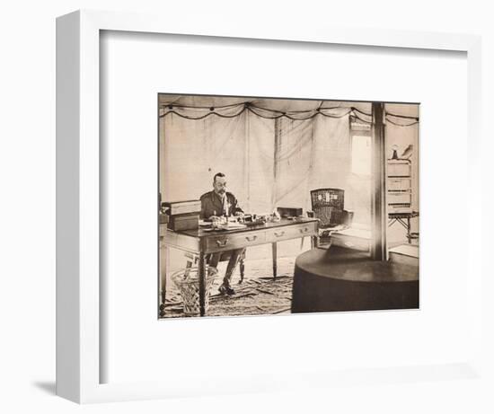 'King George with his pet parrot', 1936-Unknown-Framed Photographic Print