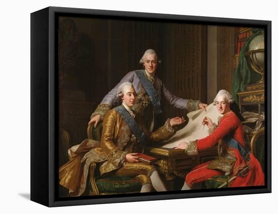 King Gustav III of Sweden and His Brothers, 1771-Alexander Roslin-Framed Premier Image Canvas