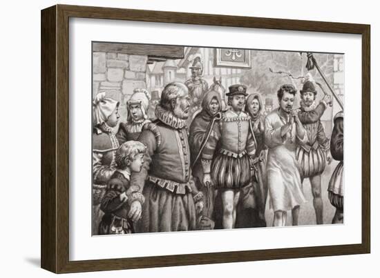 King Henri III of France Doing Penance by Walking Through the Streets of Paris-Pat Nicolle-Framed Giclee Print