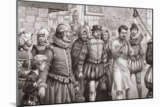 King Henri III of France Doing Penance by Walking Through the Streets of Paris-Pat Nicolle-Mounted Giclee Print