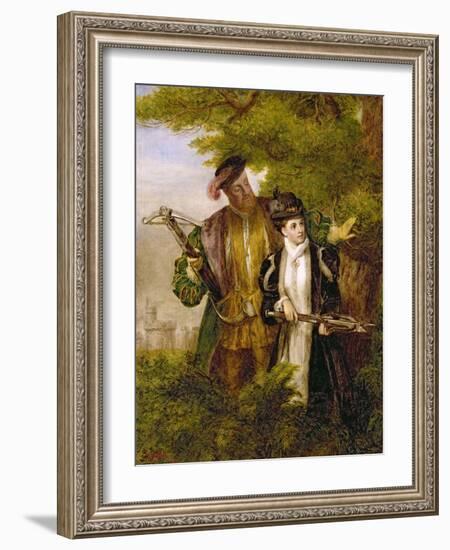 King Henry and Anne Boleyn Deer Shooting in Windsor Forest, 1903-William Powell Frith-Framed Giclee Print