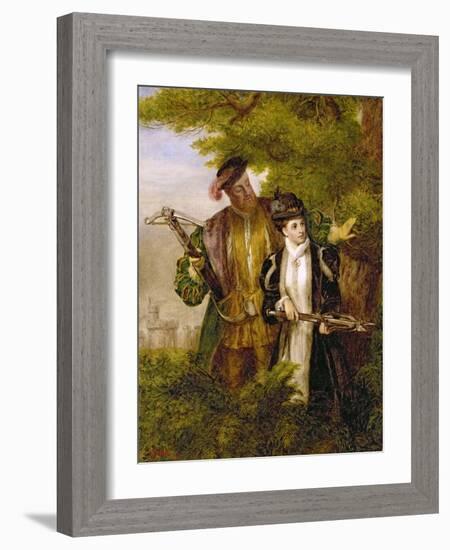 King Henry and Anne Boleyn Deer Shooting in Windsor Forest, 1903-William Powell Frith-Framed Giclee Print