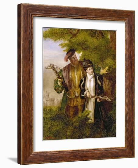 King Henry and Anne Boleyn Deer Shooting in Windsor Forest, 1903-William Powell Frith-Framed Giclee Print