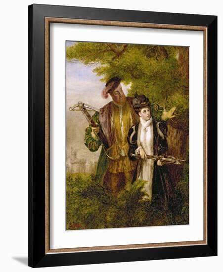 King Henry and Anne Boleyn Deer Shooting in Windsor Forest, 1903-William Powell Frith-Framed Giclee Print