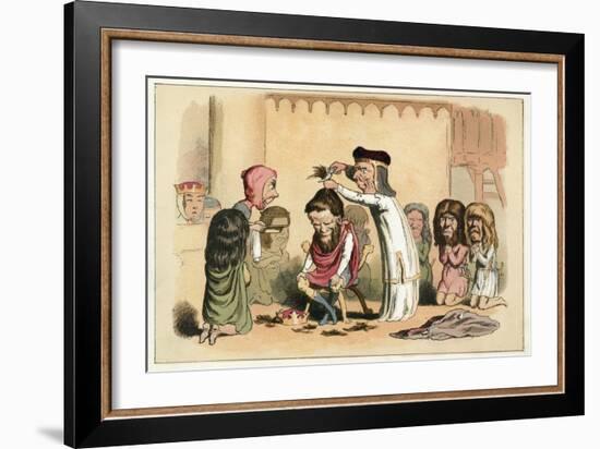 King Henry I and Serlo, Bishop of Seez-Richard Doyle-Framed Giclee Print