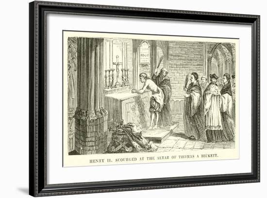 King Henry II Scourged at the Altar of Thomas a Beckett-null-Framed Giclee Print