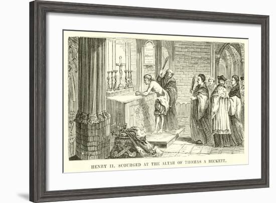 King Henry II Scourged at the Altar of Thomas a Beckett-null-Framed Giclee Print