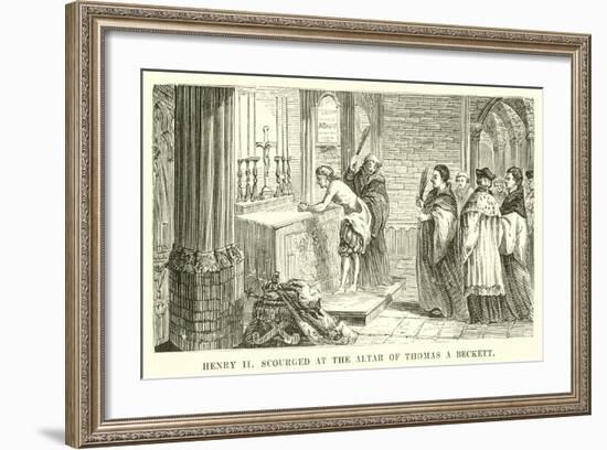 King Henry II Scourged at the Altar of Thomas a Beckett-null-Framed Giclee Print