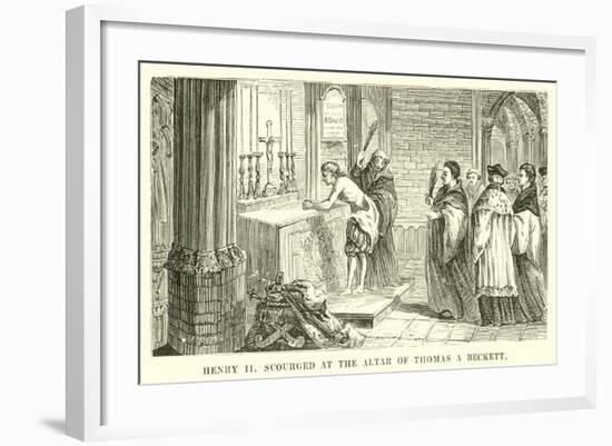 King Henry II Scourged at the Altar of Thomas a Beckett-null-Framed Giclee Print