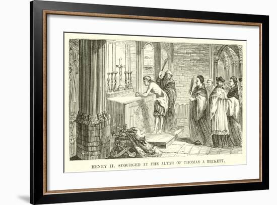 King Henry II Scourged at the Altar of Thomas a Beckett-null-Framed Giclee Print