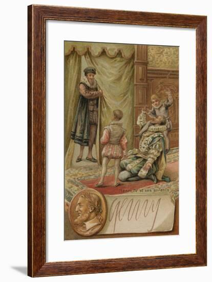 King Henry IV of France with His Children-null-Framed Giclee Print
