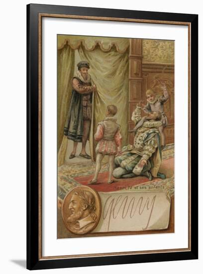 King Henry IV of France with His Children-null-Framed Giclee Print