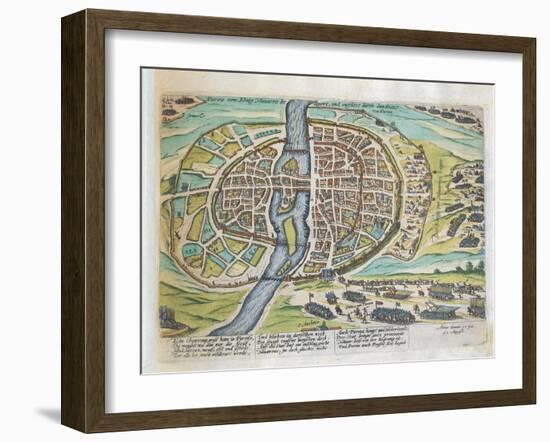 King Henry of Navarre Besieging Paris, August 1590-Franz Hogenberg-Framed Giclee Print