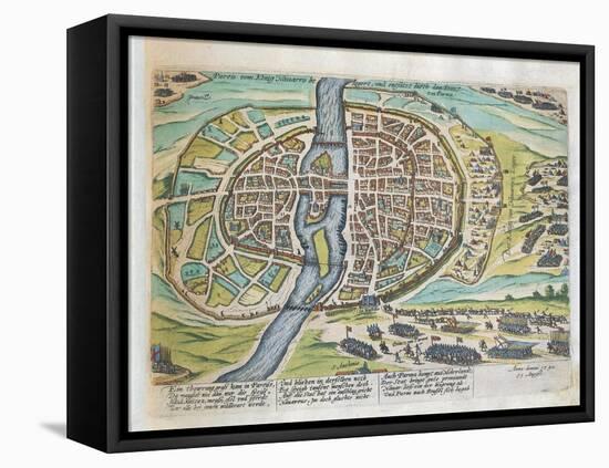 King Henry of Navarre Besieging Paris, August 1590-Franz Hogenberg-Framed Premier Image Canvas