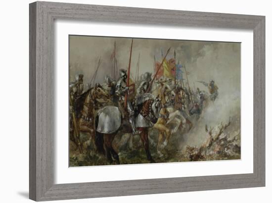 King Henry V at the Battle of Agincourt, 1415-Sir John Gilbert-Framed Giclee Print