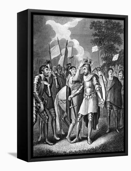 King Henry VII after the Batte of Bosworth-null-Framed Stretched Canvas