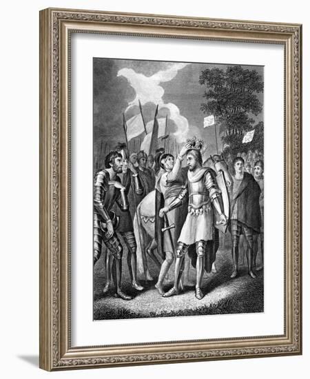 King Henry VII after the Batte of Bosworth-null-Framed Art Print