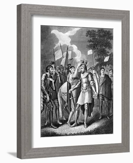 King Henry VII after the Batte of Bosworth-null-Framed Art Print