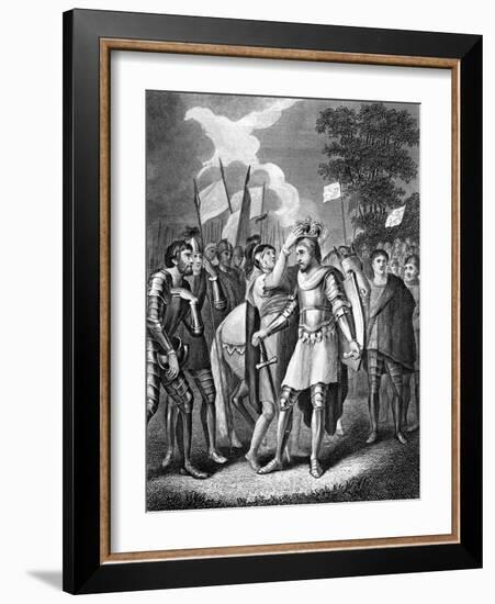 King Henry VII after the Batte of Bosworth-null-Framed Art Print