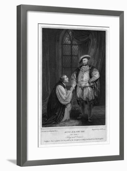 King Henry VIII (1491-154) and Thomas Cranmer (1489-155), 1796-William Satchwell Leney-Framed Giclee Print