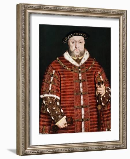 King Henry VIII, 1542-1550-Hans Holbein the Younger-Framed Giclee Print