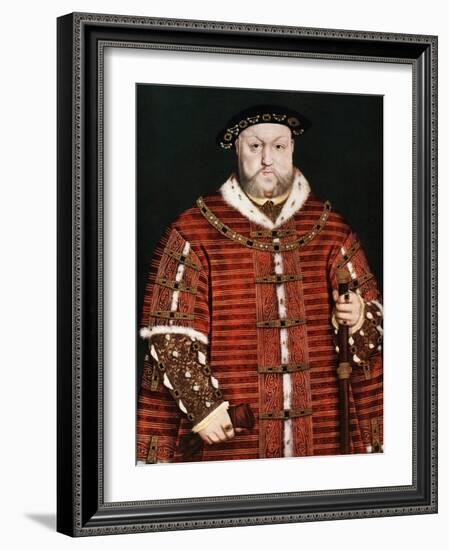 King Henry VIII, 1542-1550-Hans Holbein the Younger-Framed Giclee Print