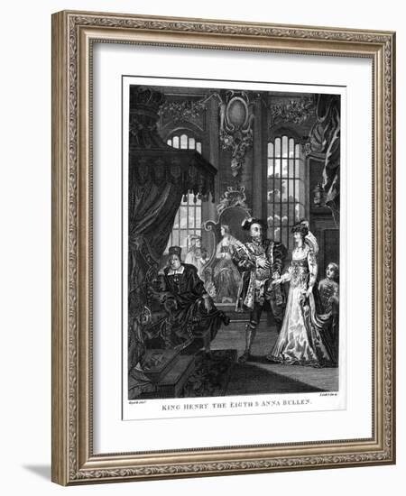 King Henry VIII and Anne Boleyn by William Hogarth-William Hogarth-Framed Giclee Print