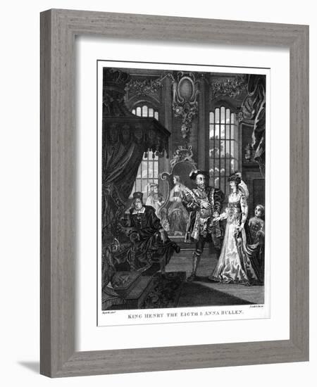 King Henry VIII and Anne Boleyn by William Hogarth-William Hogarth-Framed Giclee Print