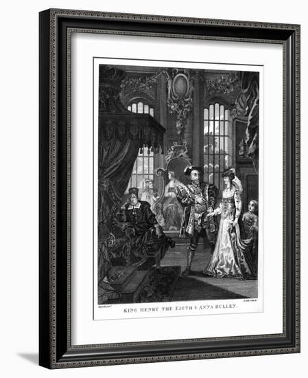 King Henry VIII and Anne Boleyn by William Hogarth-William Hogarth-Framed Giclee Print