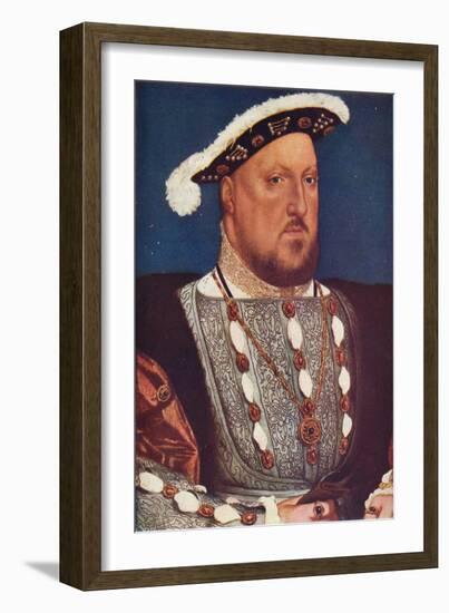 'King Henry VIII', c1537-Hans Holbein the Younger-Framed Giclee Print